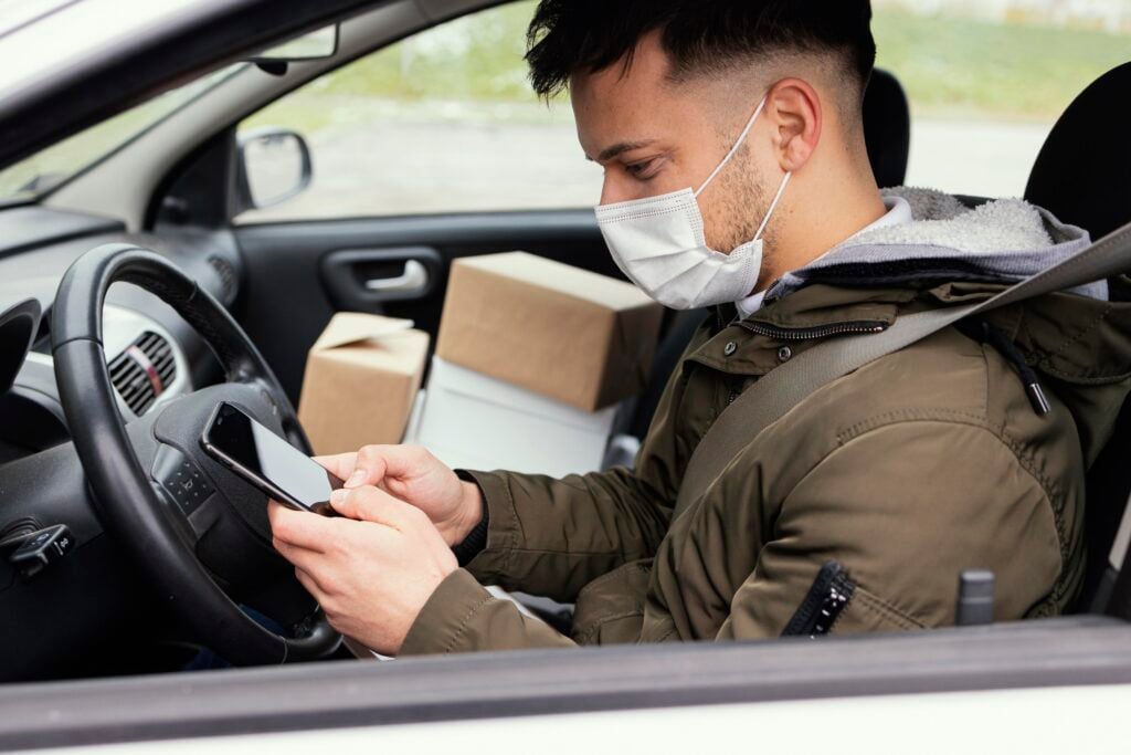 delivery-male-with-mask-packages delivery male with mask packages