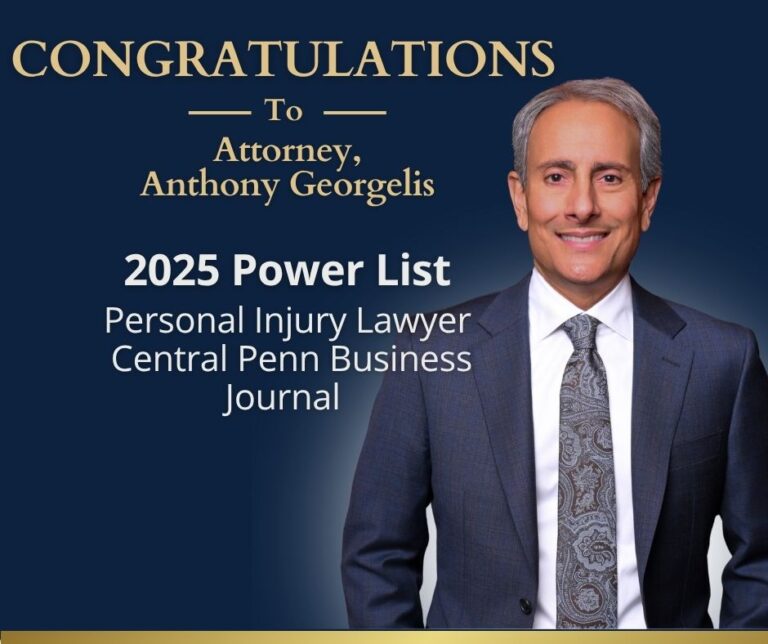 Attorney Anthony Georgelis Named Among Top Personal Injury Lawyers in Central Pennsylvania —Two Years in a Row