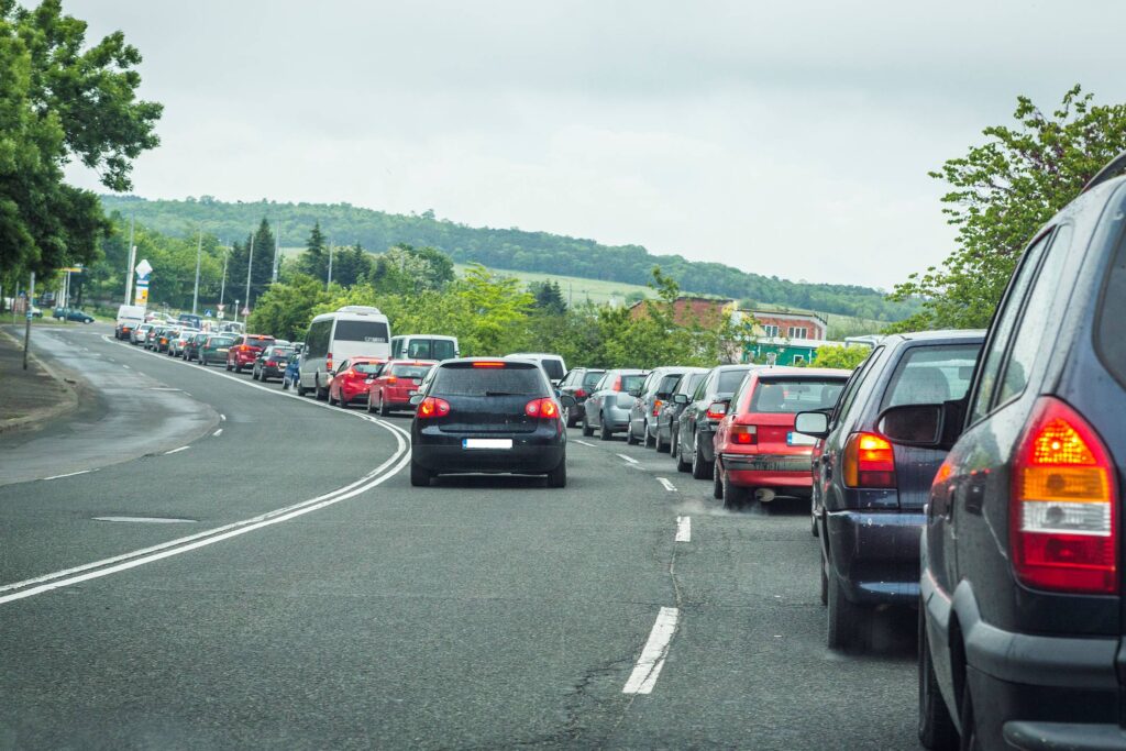 Multi Vehicle Crash with traffic backed up.